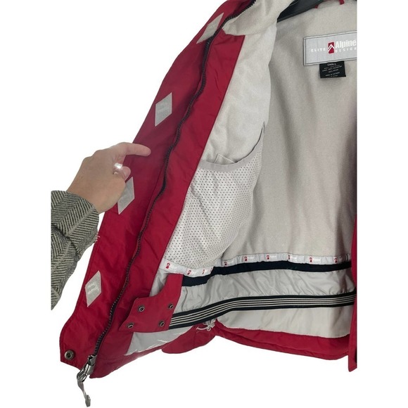ELITE ALPINE DESIGN MENS RED AND GRAY SKI  COAT - Picture 7 of 9